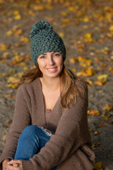 chunky merino wool hat handmade in Canada
