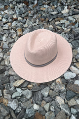 women's wide brim straw fedora hat Canada