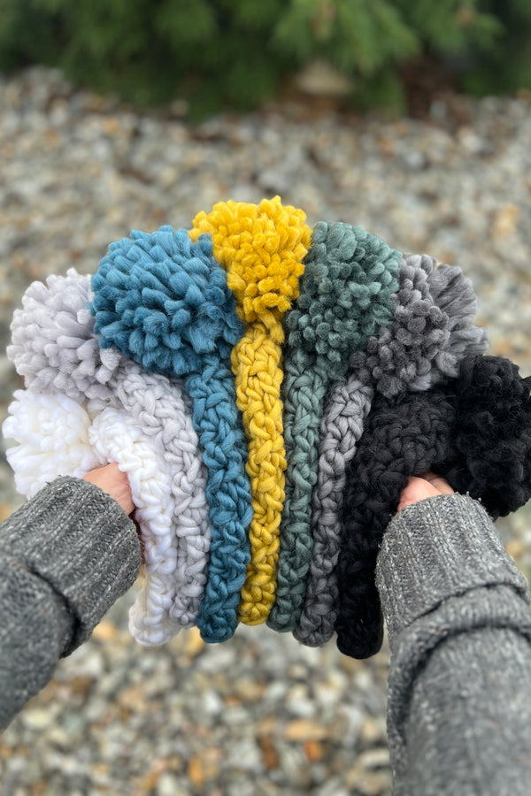 Canadian-made chunky merino wool hat for women