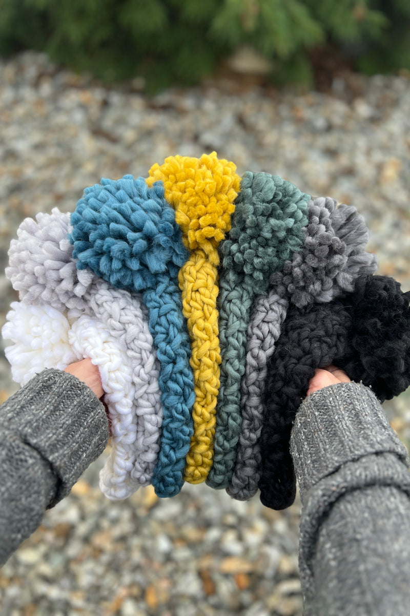 Canadian-made chunky merino wool hat for women
