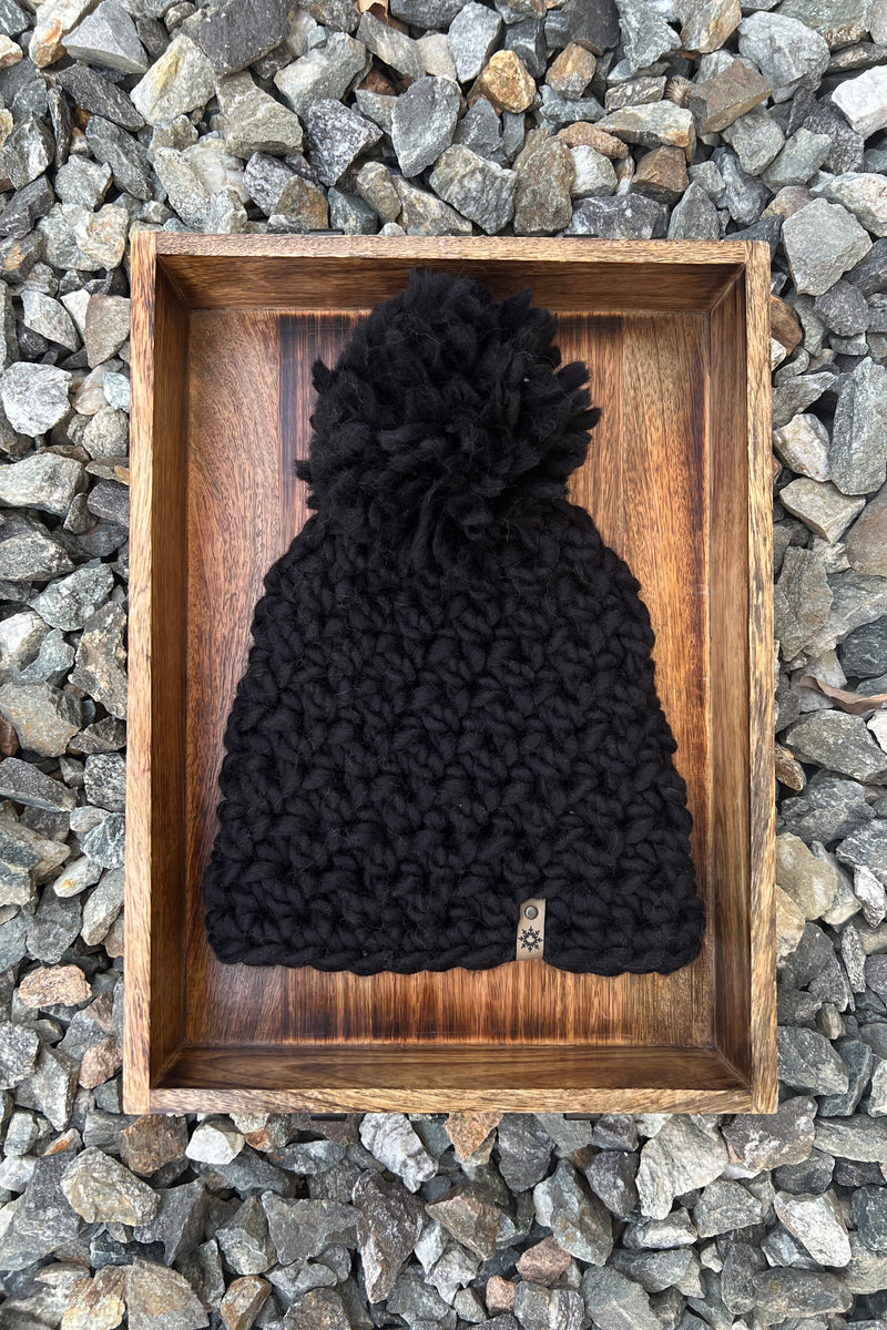 Canadian-made chunky merino wool hat for women