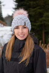 merino wool toque with Pom Pom for women hand knit in Canada