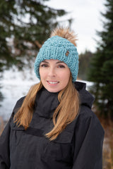 merino wool toque with Pom Pom handknit in Canada