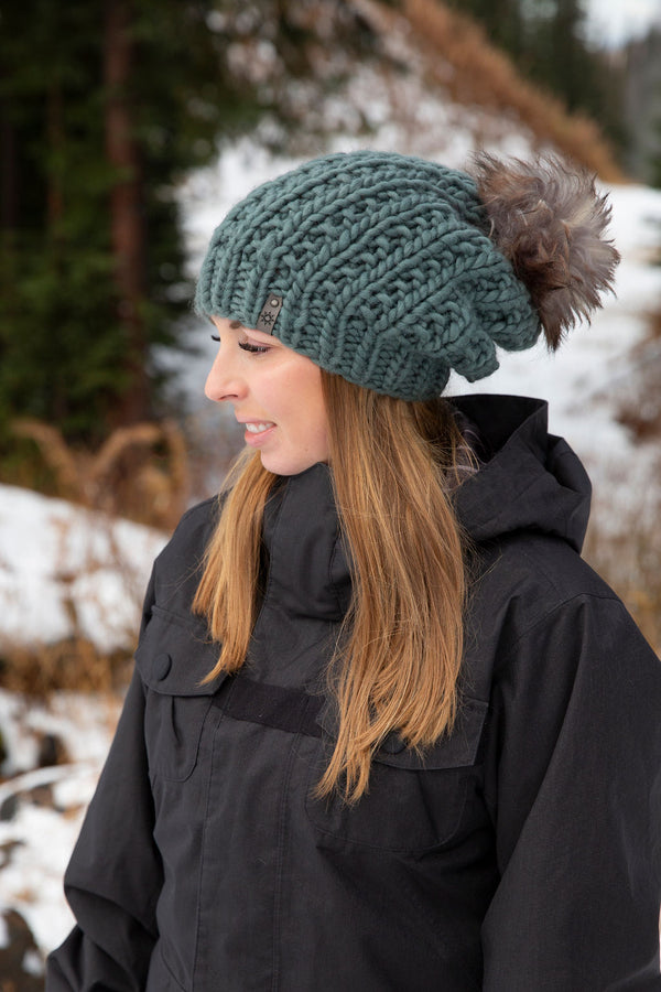Chunky Hand Knit Merino Toque made in Canada