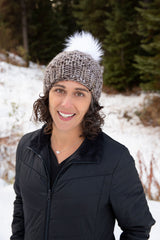 merino wool hat pom pom handmade in Canada 