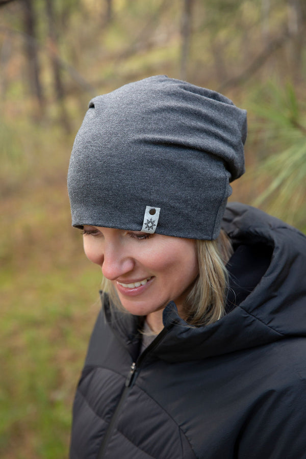 bamboo slouchy beanie for women made in Canada