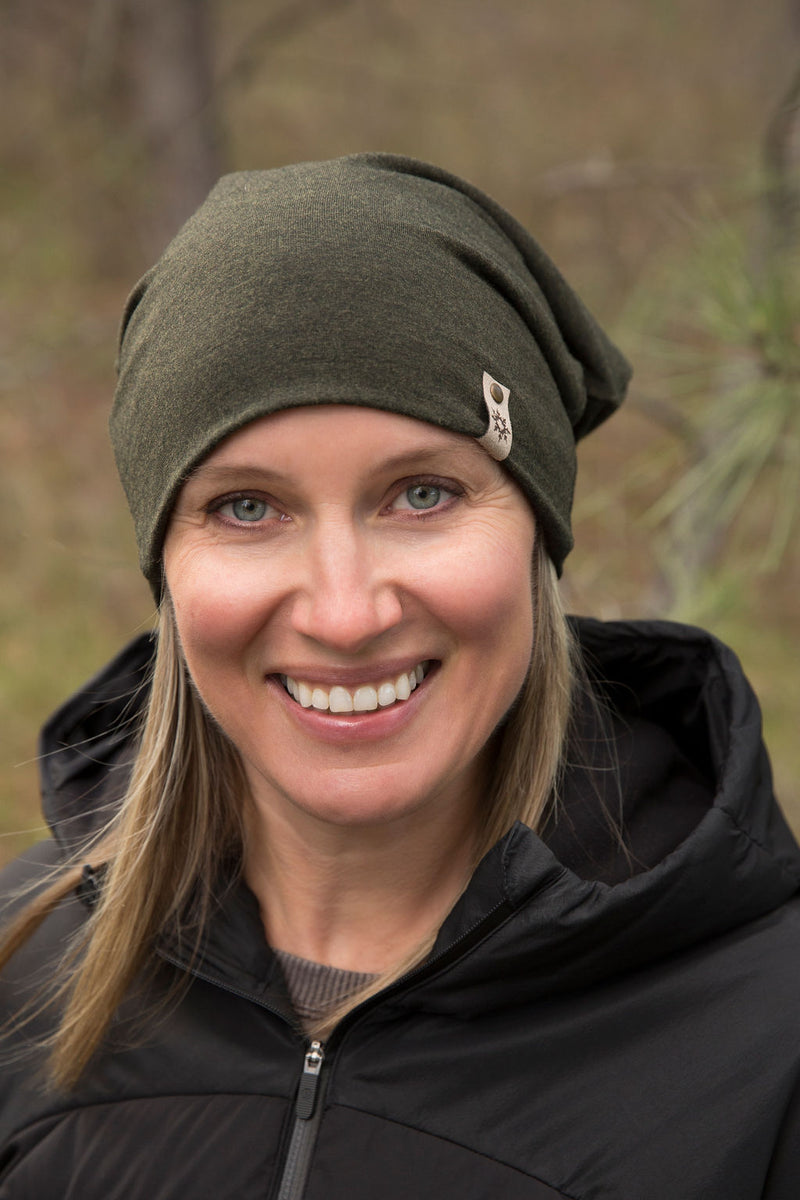 bamboo slouchy toque for women made in Canada