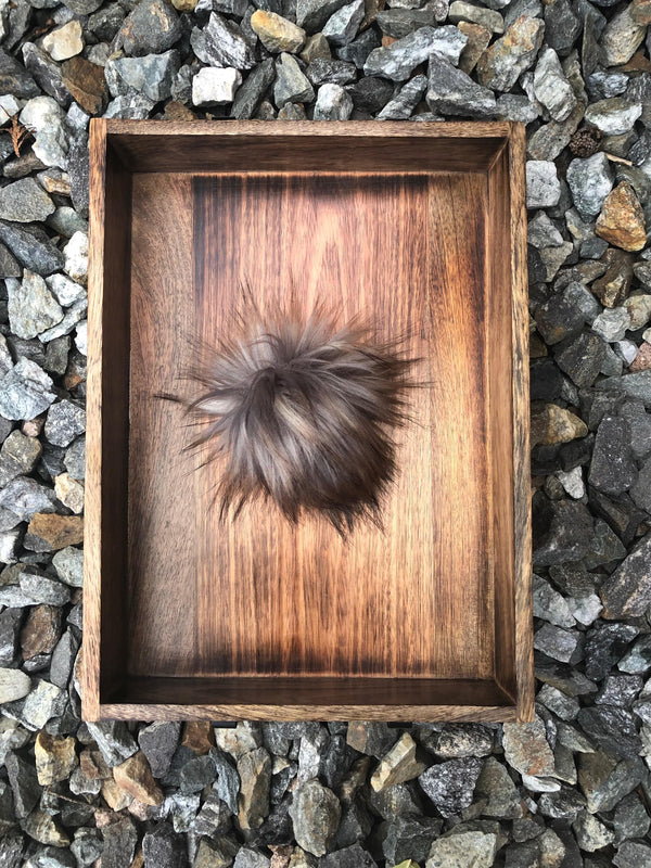 Faux Fur Pom Pom ~ Tie on ~ Handmade