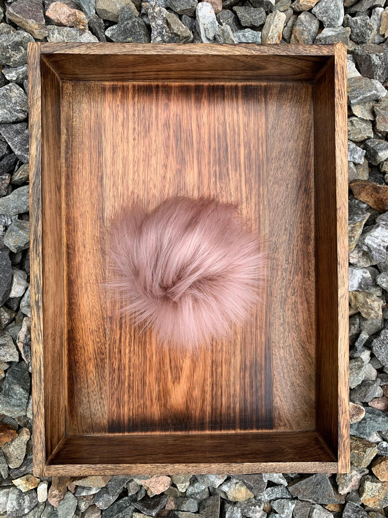 Faux Fur Pom Pom ~ Tie on ~ Handmade