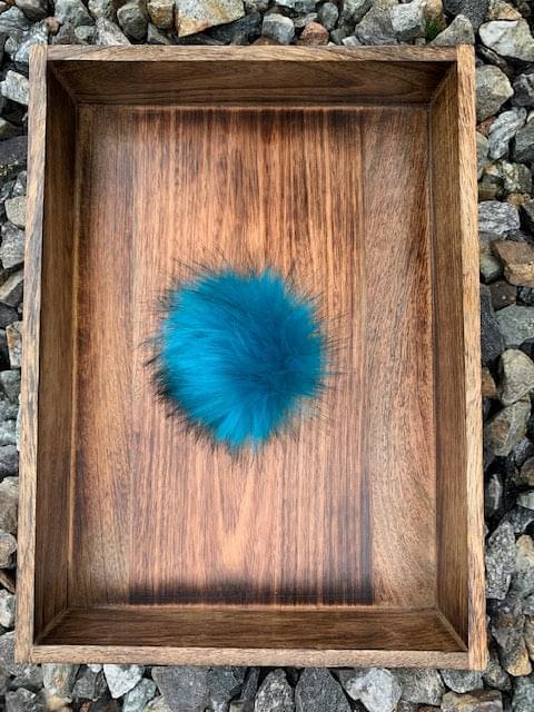 Faux Fur Pom Pom ~ Tie on ~ Handmade