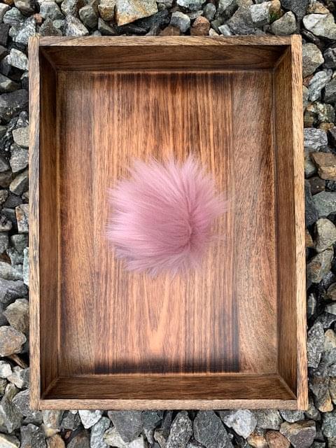 Faux Fur Pom Pom ~ Tie on ~ Handmade