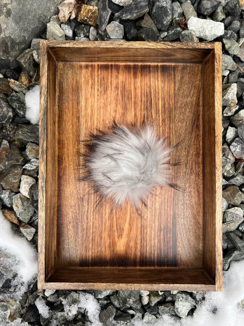 Faux Fur Pom Pom ~ Tie on ~ Handmade