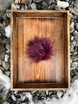 Faux Fur Pom Pom ~ Tie on ~ Handmade