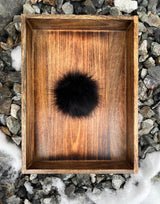 Faux Fur Pom Pom ~ Tie on ~ Handmade