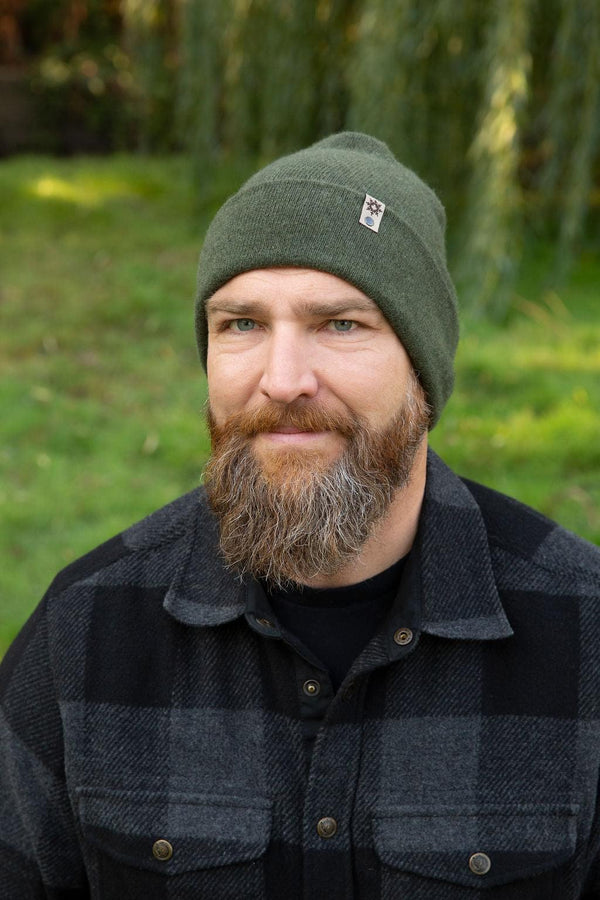 Cashmere and Merino toque for men made in Canada