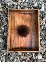 Faux Fur Pom Pom ~ Tie on ~ Handmade