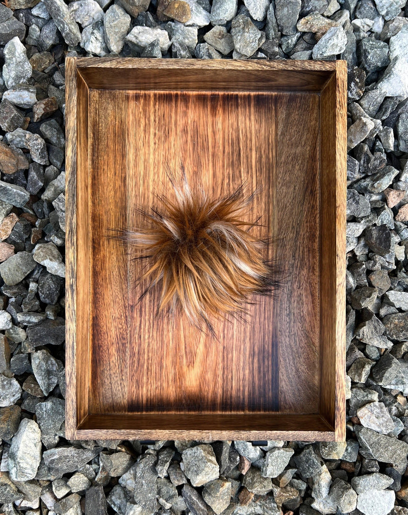 Faux Fur Pom Pom ~ Tie on ~ Handmade