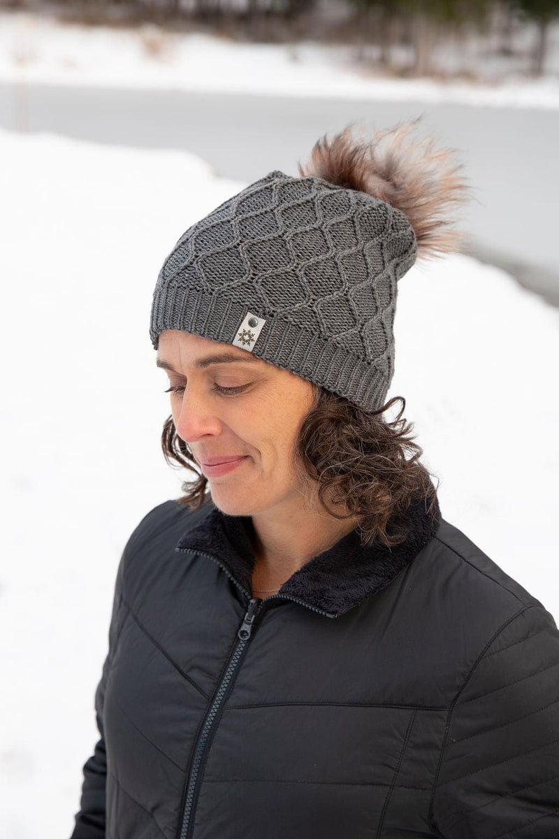  Pom pom hat made in Canada women's