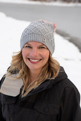toque with pom pom made in Canada
