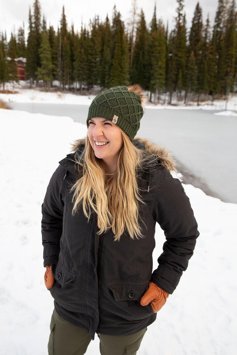  Pom pom hat made in canada women's