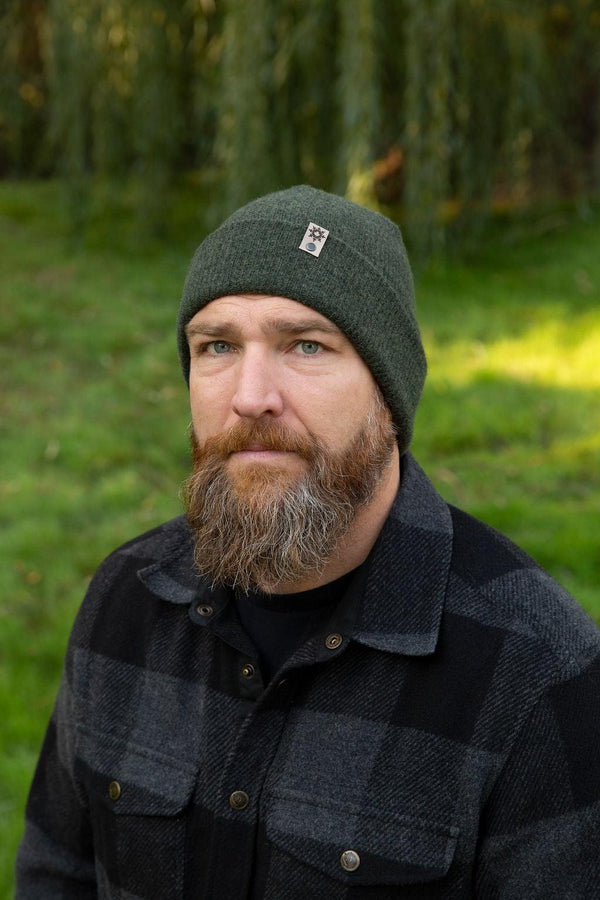  men's cashmere rolled brim toque made in Canada