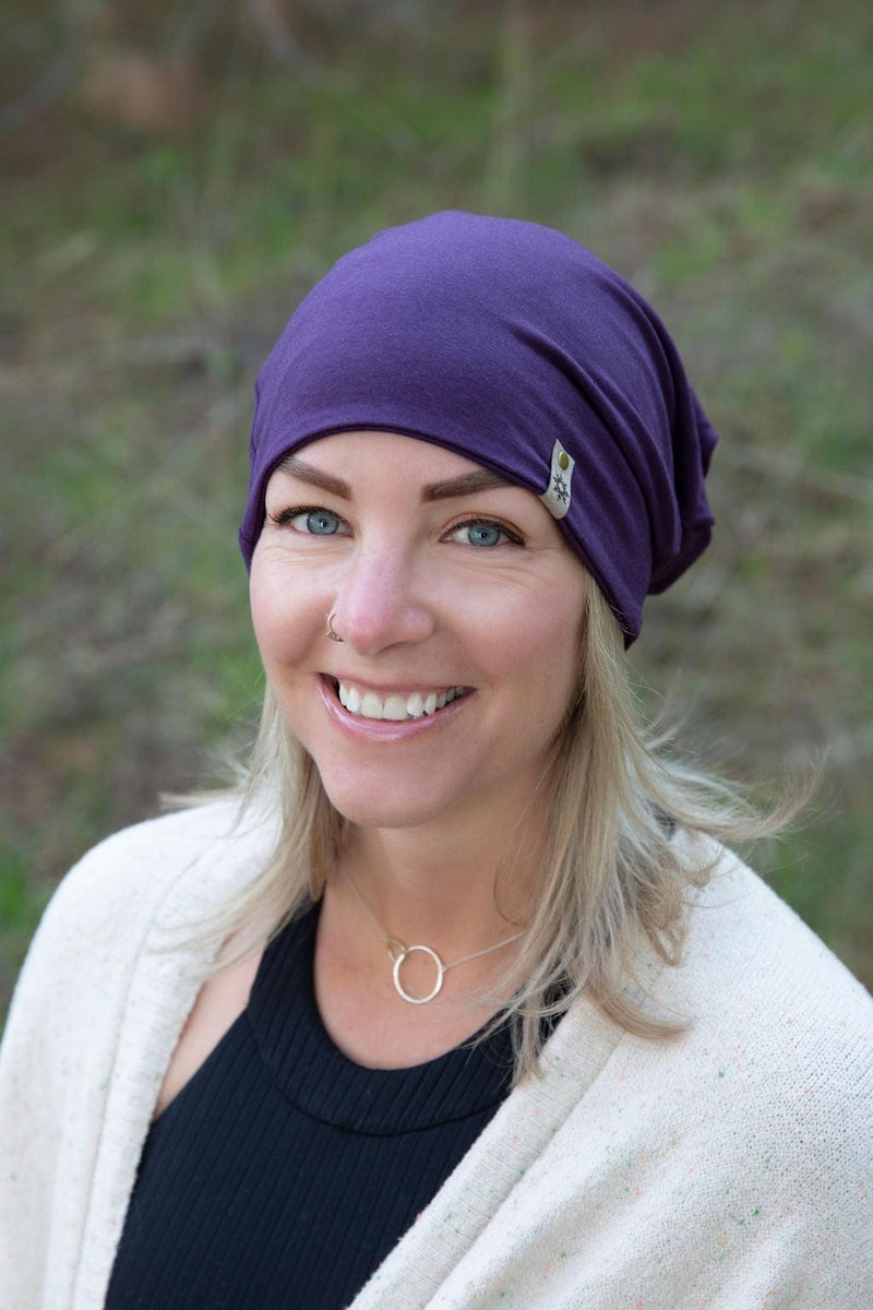 purple toque for women made in Canada