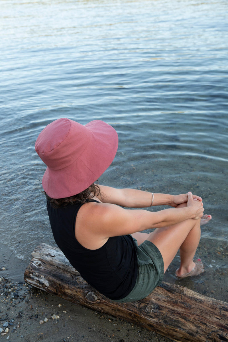 reversible pink sun hat made in Canada