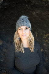 women's merino toque hand knit with pom Canada
